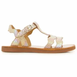 Sandales Plagette Frizz | Or rose