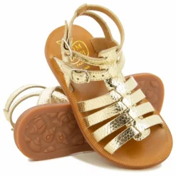 Sandales Plagette Gladiator | Or
