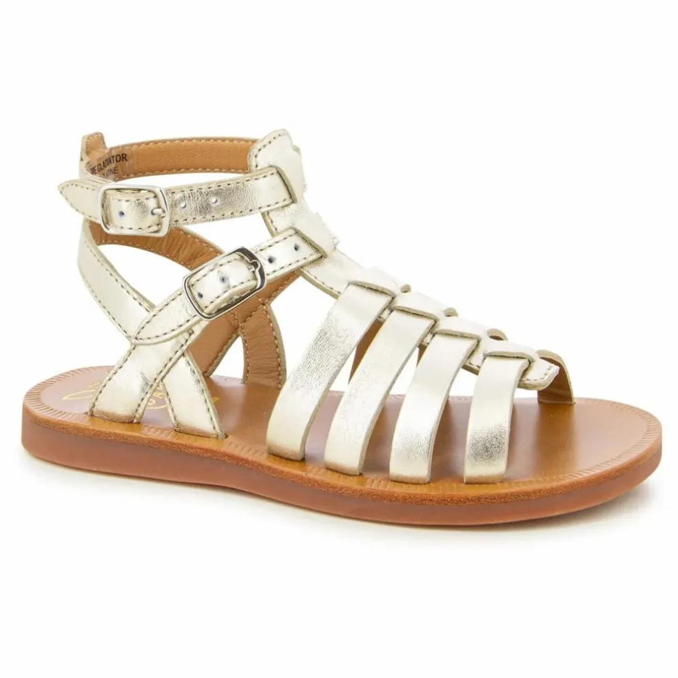 Sandales Plagette Gladiator | Doré