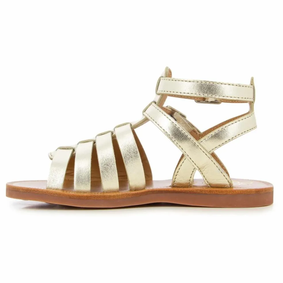 Sandales Plagette Gladiator | Doré