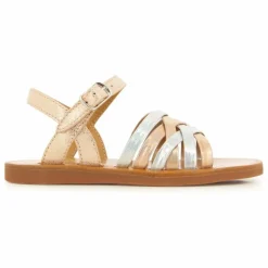 Sandales Plagette Lux | Or rose