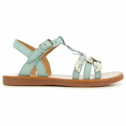 Sandales Plagette Multi Daisy | Bleu turquoise