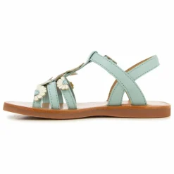 Sandales Plagette Multi Daisy | Bleu turquoise