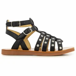 Sandales Plagette Stud | Noir mat