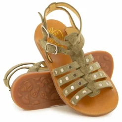Sandales Plagette Stud | Vert kaki
