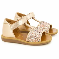 Sandales Poppy Easy Glitter | Or rose