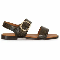 Sandales Rabat Serpiente | Vert kaki