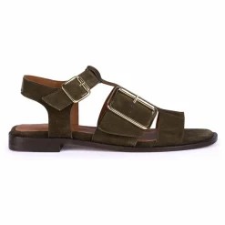 Sandales Rosilda Daim | Vert olive