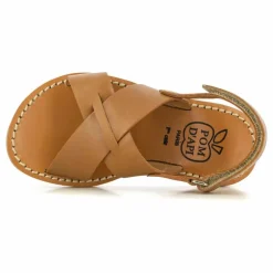 Sandales Stitch Cross | Marron
