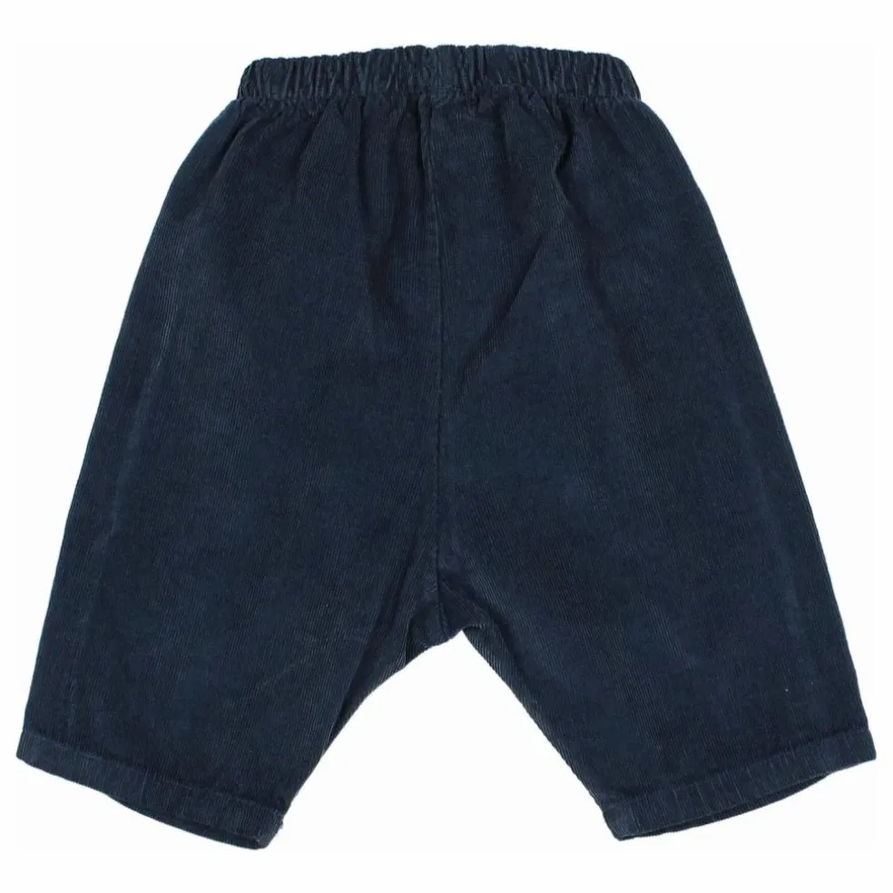 Sarouel Velours Côtelé Coton Bio | Bleu marine