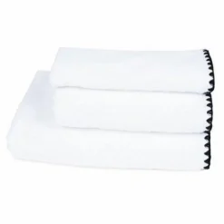 Serviette de bain en coton Issey | Blanc