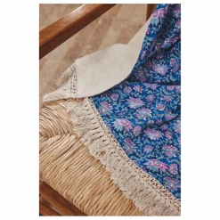 Serviette de plage Lana en coton bio | Bleu foncé