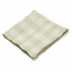 Serviette de table Bourdon en toile vintage | Crème