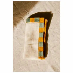 Serviette de table Damier en lin | Ecru