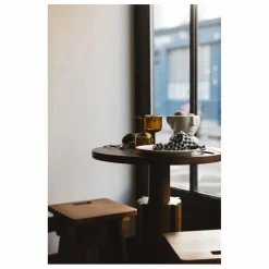Serviette de table en lin lavé vichy | Noir