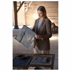 Serviette de table en lin Arlo | Charbon