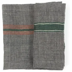 Serviette de table en lin Arlo | Charbon