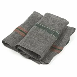 Serviette de table en lin Arlo | Charbon