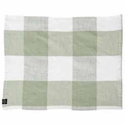 Serviette de table en métis Palma II | Vert amande