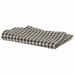 Serviette de table vichy Piana II | Charbon