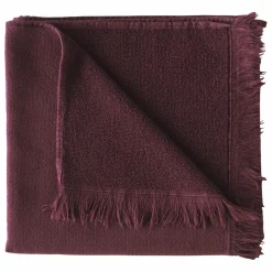 Serviette de toilette en coton bio Luna | Bordeaux