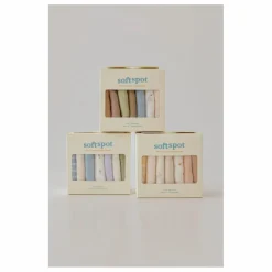Serviettes Cottage en coton bio - Set de 7 | Bleu