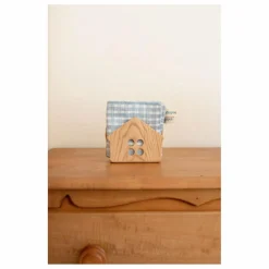 Serviettes Cottage en coton bio - Set de 3 | Bleu