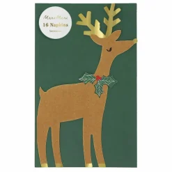 Serviettes découpées Renne - set de 16