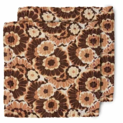 Serviettes de table en coton - Set de 2 | Brun roux