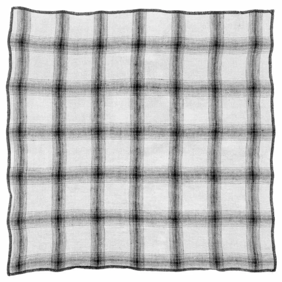 Serviettes de table Highlands en lin lavé - Set de 4 | Blanc
