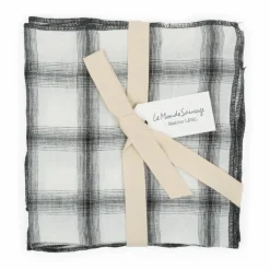 Serviettes de table Highlands en lin lavé - Set de 4 | Blanc