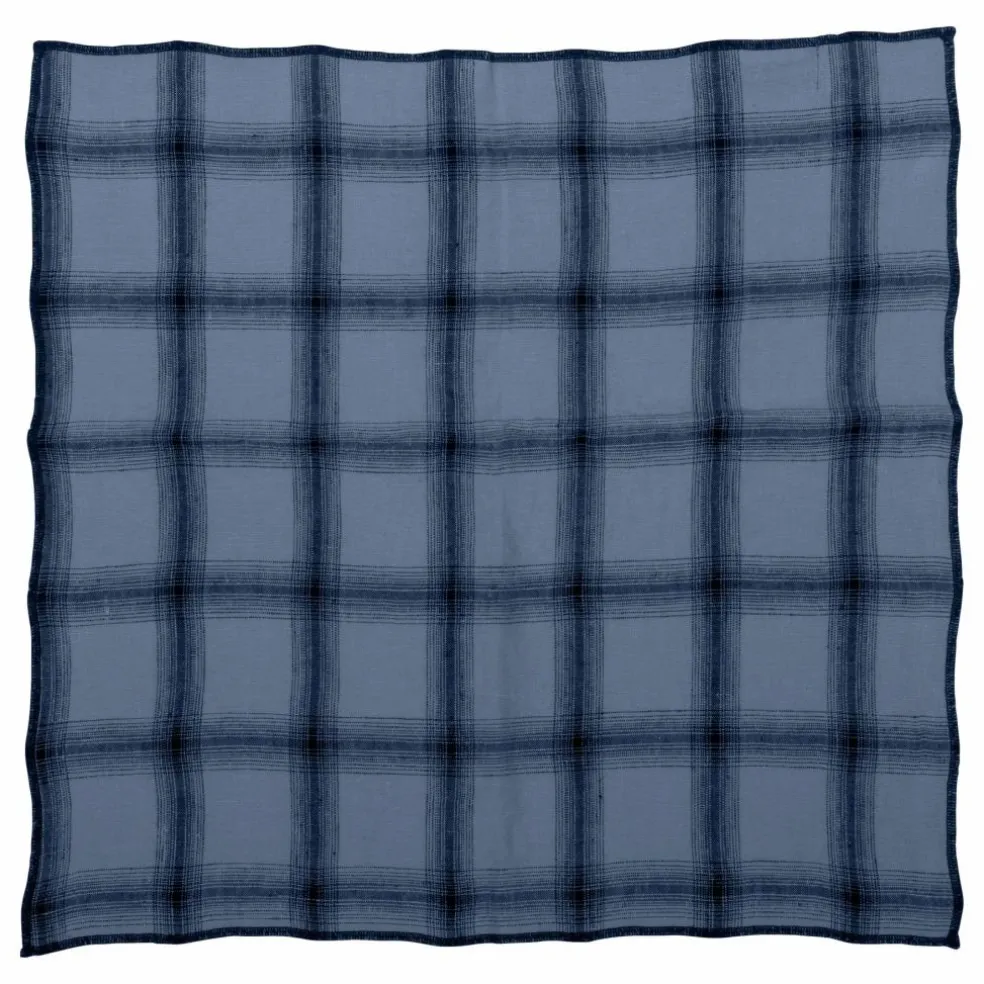 Serviettes de table Highlands en lin lavé - Set de 4 | Bleu nuit