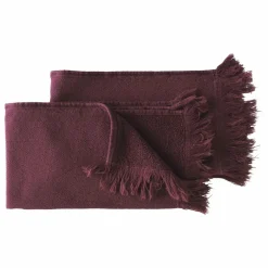 Serviettes d'invité en coton bio Luna - Set de 2 | Bordeaux