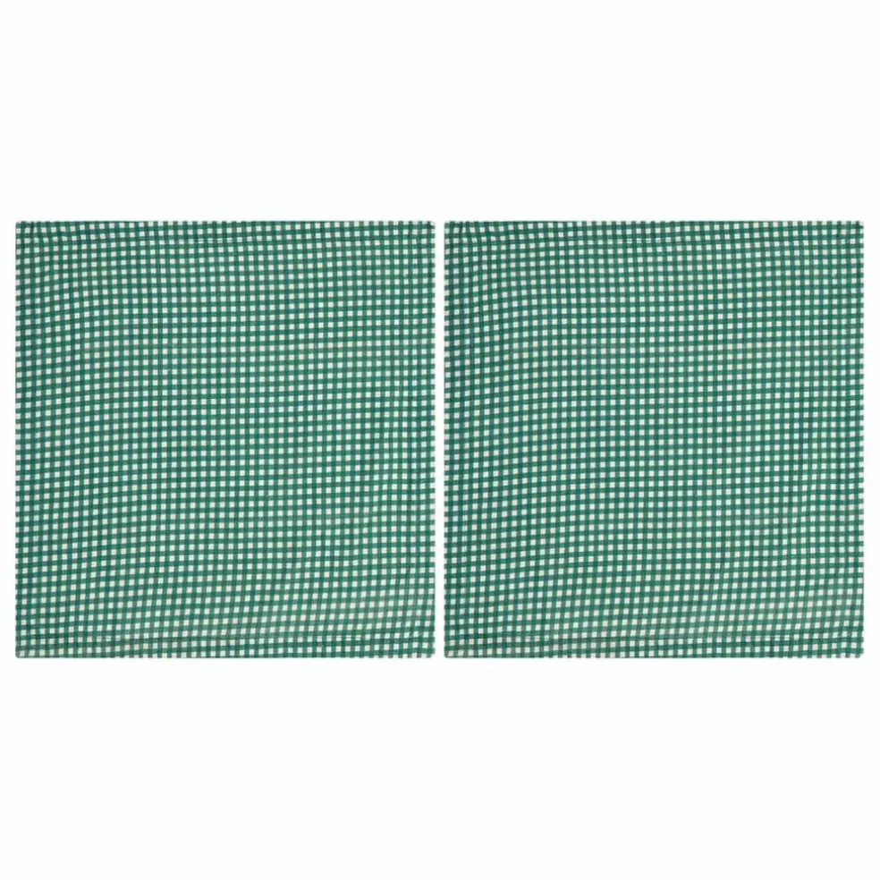Serviettes en coton bio Vichy - Set de 2 | Vert