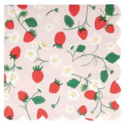 Serviettes en papier Fraises - Set de 16