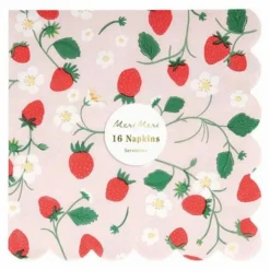 Serviettes en papier Fraises - Set de 16