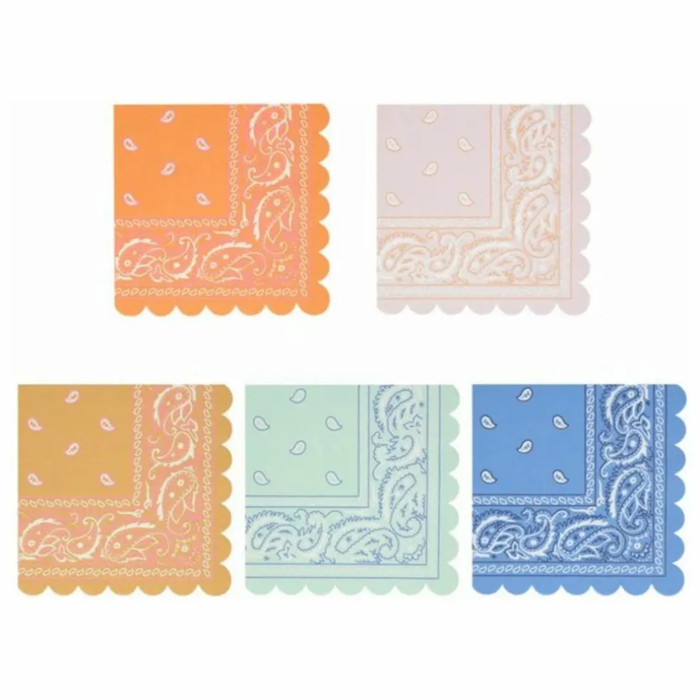 Serviettes en papier Western - Set de 16