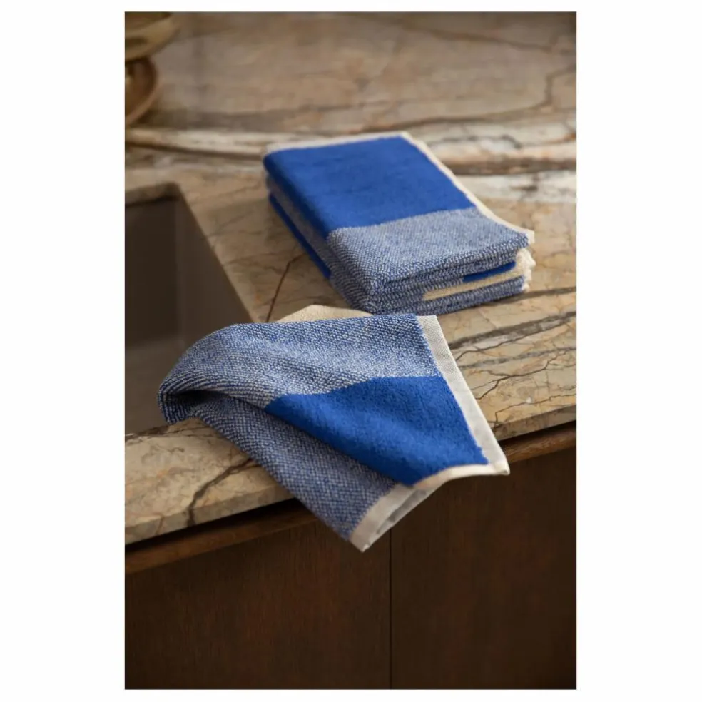 Serviettes invité, Lex Pott - Set de 2 | Bleu