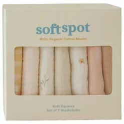 Serviettes Picnic en coton bio - Set de 7 | Jaune