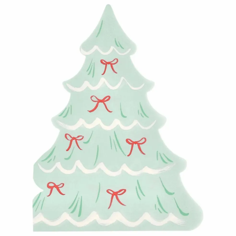 Serviettes Sapin de Noël - Lot de 16