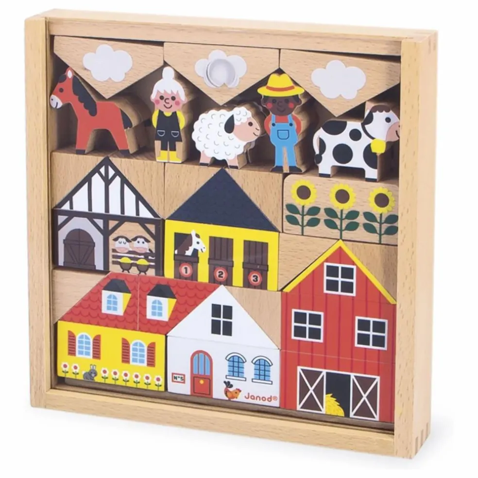 Set de cubes en bois Campagne - Cross Roads