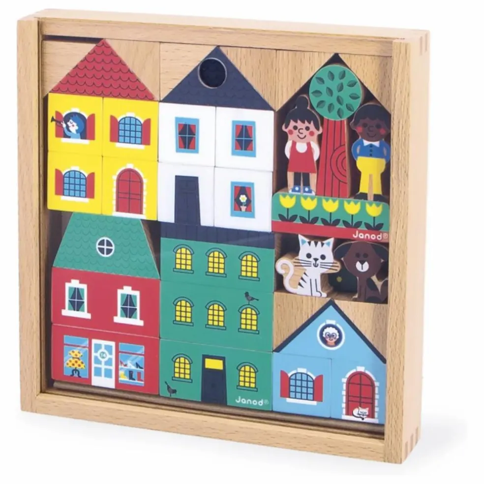 Set de cubes en bois Ville - Cross Roads