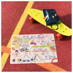 Set de table à colorier Sports avec 5 feutres