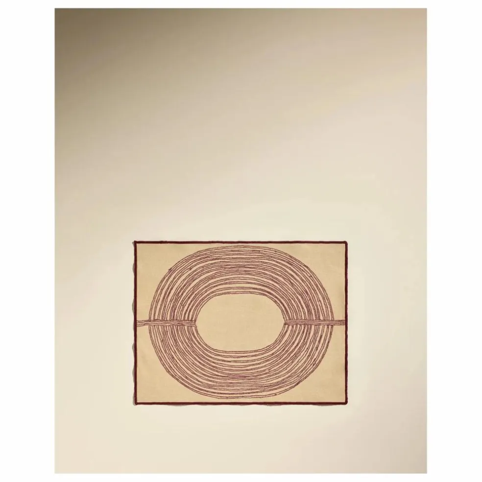 Set de table brodé Mirage | Carmin