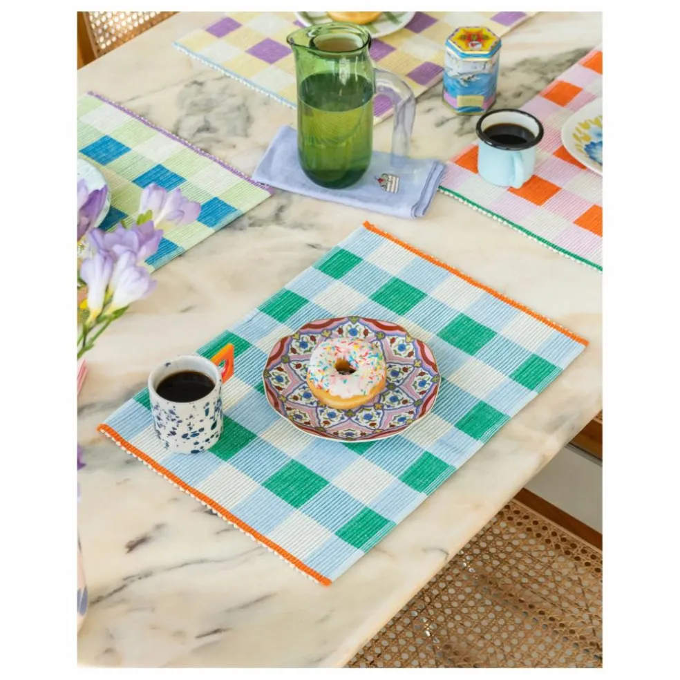 Set de table en coton bio | Bleu