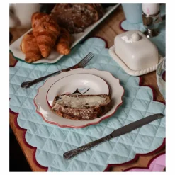 Set de table Frosty Scalloped | Bleu Clair