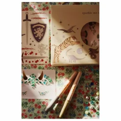 Set de tatouages temporaires et bijoux pour le visage | Vert