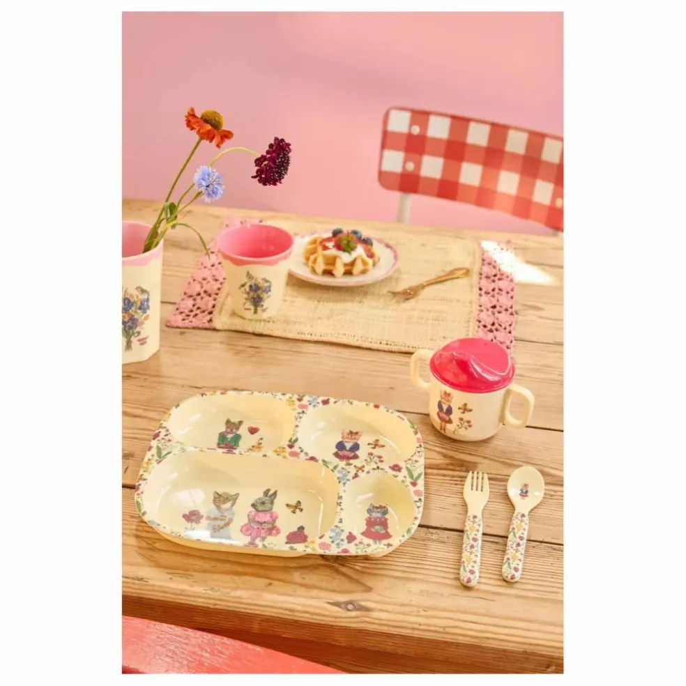 Set vaisselle en mélamine - Rice x Nathalie Lété | Rose