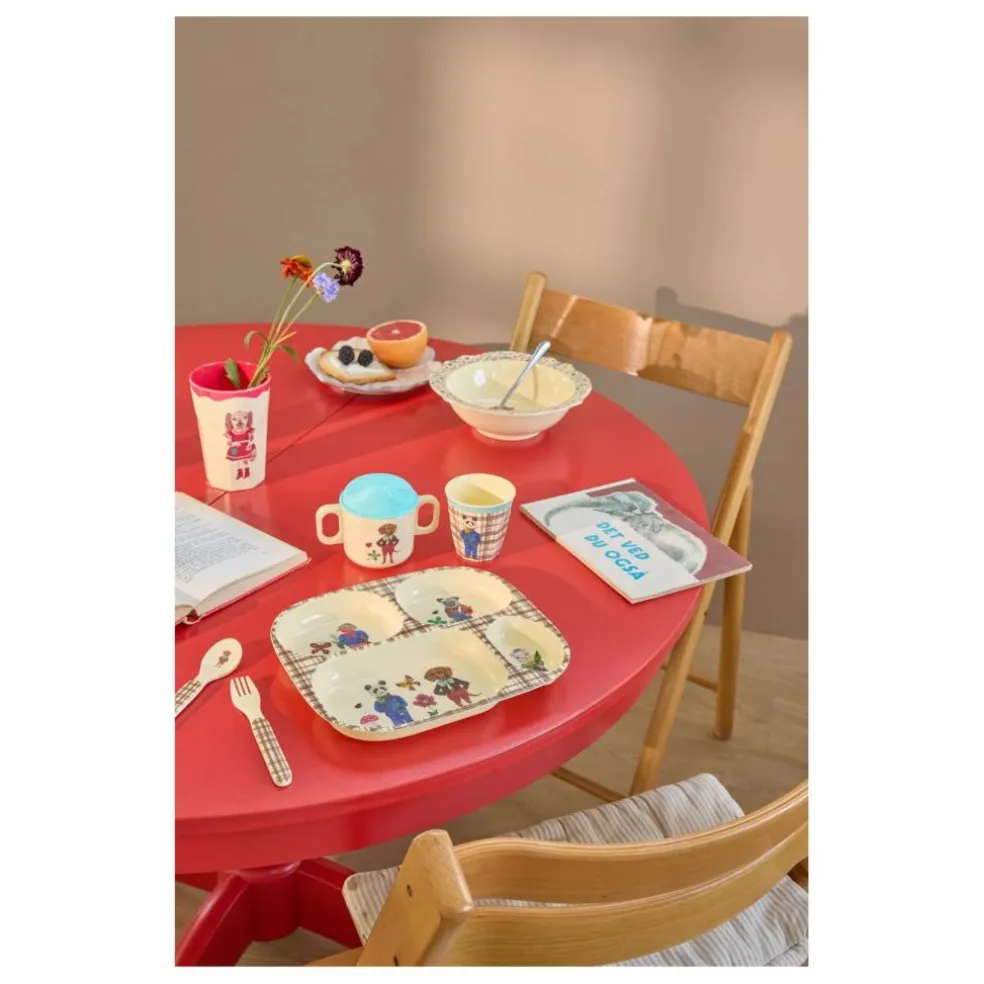 Set vaisselle en mélamine - Rice x Nathalie Lété | Bleu
