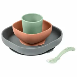 Set vaisselle silicone 4 pièces | Sauge